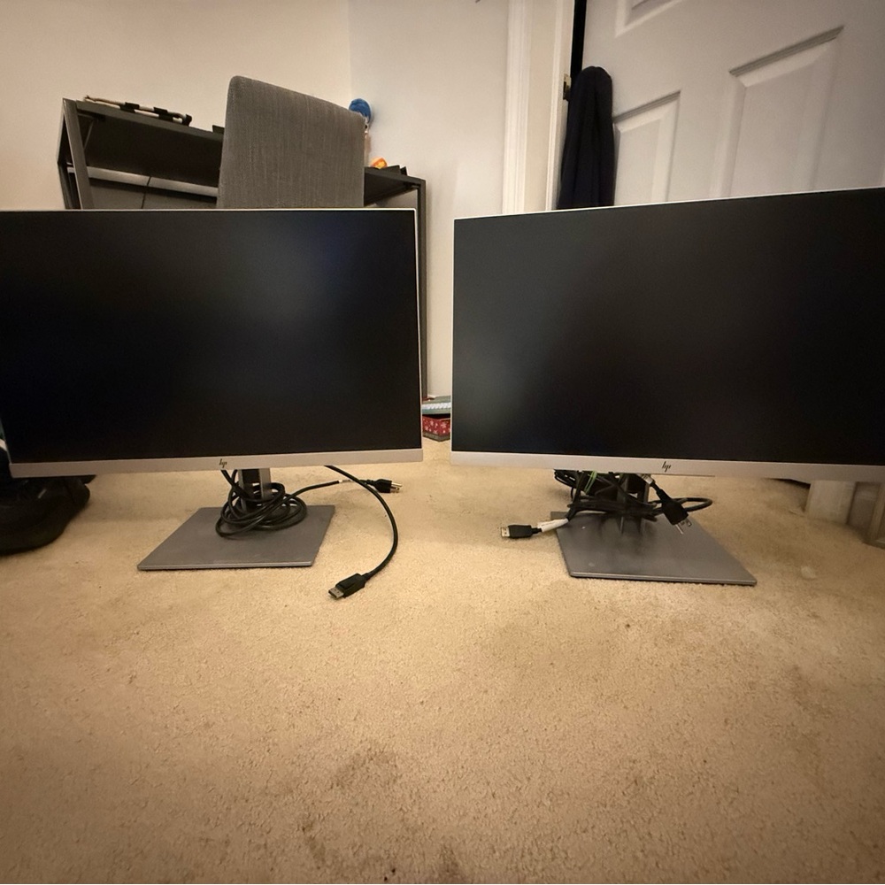 HP Black Dual Monitor Set